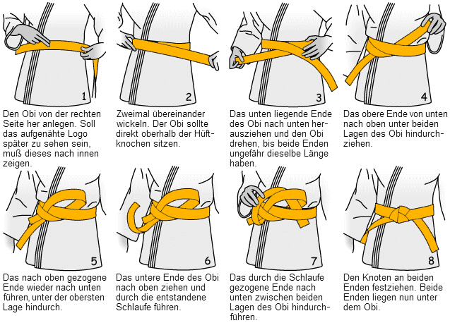 Anleitung zum Gürtel-Binden